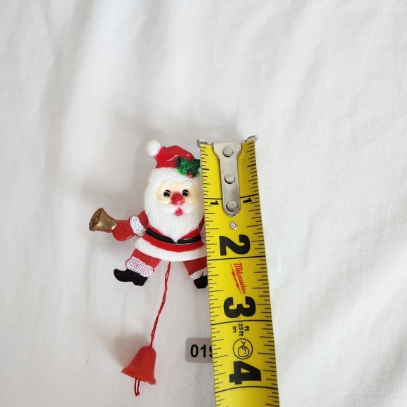 Vintage Santa Pin Moves With Pull String. Mechanical. Christmas. Tradition - Picture 4 of 5